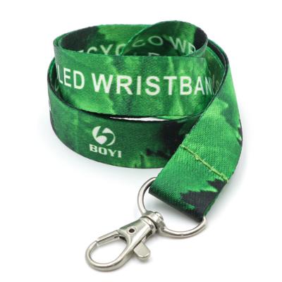 China Durable Dye-Sublimation Neck Lanyard Silk Screen RPET Eco-Friendly Lanyards for sale