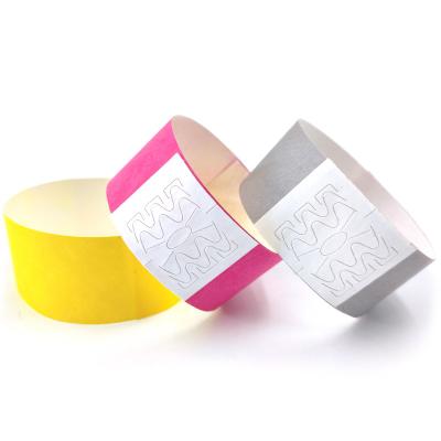 China Waterproof Custom Logo Sublimation Blank Wristband Waterproof Tyvek Paper Wristbands For Event Party for sale