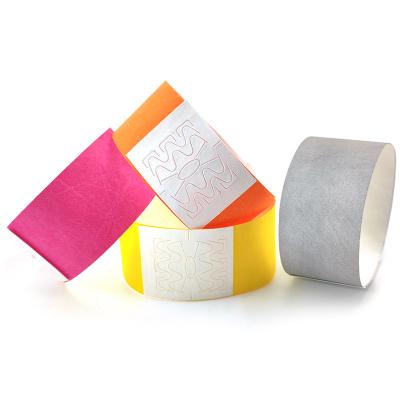 China One Time Use Time Blank Waterproof Sublimation Solid Color Tyvek Paper Printable Wristbands for sale