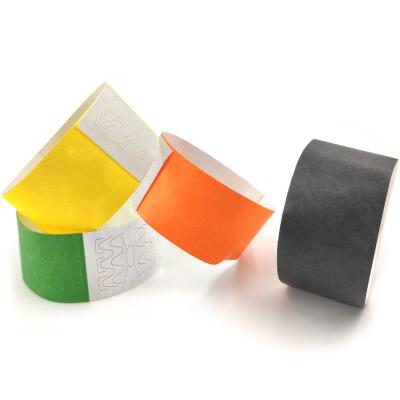 China Hot-selling Single Color Waterproof One Time Use Tyvek Wristbands For Promotional Event for sale