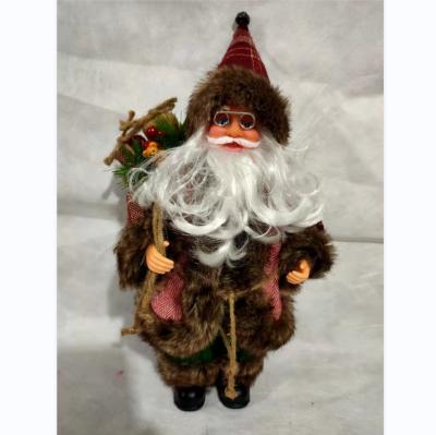 China Fabric Piece +PVC Santa Claus Doll 2022 Christmas Tree Ornament Merry Christmas Decorations New Year Gift for sale