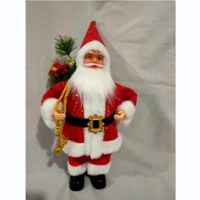 China Fabric Piece +PVC Santa Claus Doll 2022 Christmas Tree Ornament Merry Christmas Decorations New Year Gift for sale