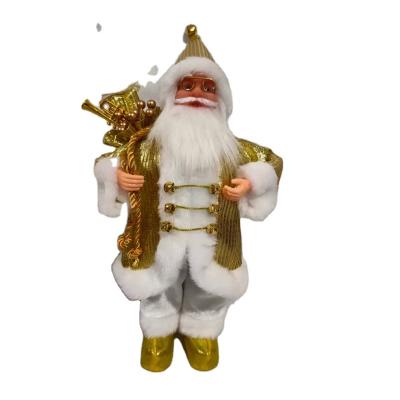 China 2022 Piece +PVC Standing Piece Figurine Figure Christmas Gift Indoor Outdoor Decoration Santa Claus Doll Ornaments Cloth Decorations Christmas for sale