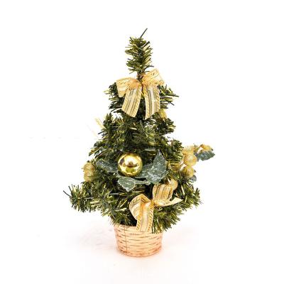 China Flame Retardant PVC 20-60Cm Mini Artificial Tree Ornament Family Christmas Gift for sale