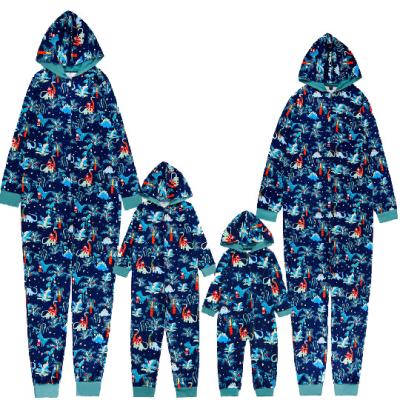 China Breathable Family Christmas Family Euramerican Pajamas Border Printing Set for sale