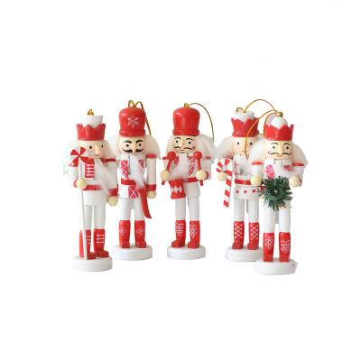 China 13Cm Wooden Christmas Ornament British Style Drum Nutcracker Soldier Costume Pendant Nutcracker for sale