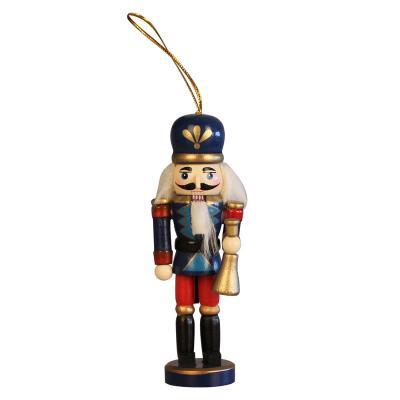 China New Christmas 13CM American Honor Guard Man Walnut Wood Nutcracker Craft Ornaments for sale