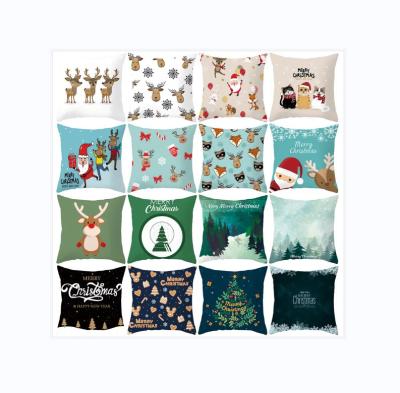 China Lovely Christmas Thing Anti-Static Car Sofa Digital Printed Pillow Case 45*45cm for sale