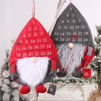 China Nonwoven Forest Calendar Countdown Nordic Plush Cotton Sand Christmas Pendant Decorations for sale