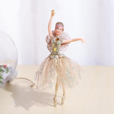 China Beautiful PLASTIC Ballerina Doll Decoration Tree Christmas Flower Dancing Fairy Valentines Day Gift for sale