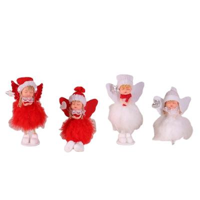 China New creative Christmas non-woven decorations sand cotton plush angel doll cute sitting table decoration for sale