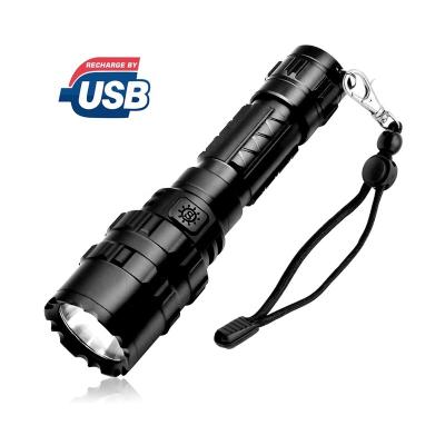 China Outdoor Defense Camping Emergency Hiking Walking Powerful 18650 Lumens Super Bright USB 1000 Police LEDs Outdoor Camping Rechargeable For Tactical Flashlight Mount for sale