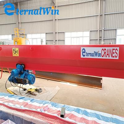 China Light Duty Cargo Lifting Bridge Crane Single Girder Overhead Crane for sale