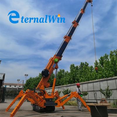 China CE EPA EURO Electric Spider Crane Portable Lifting Crane Machine Build 3 Ton Crawler 2t 3t 5t 8t Mini Spider Crane for sale