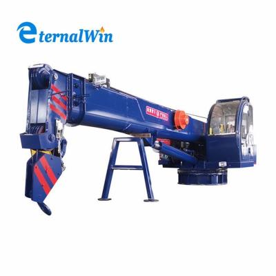 China 5 Ton 12 Meters Small Marine Crane Hydraulic Winch Ship Crane for sale