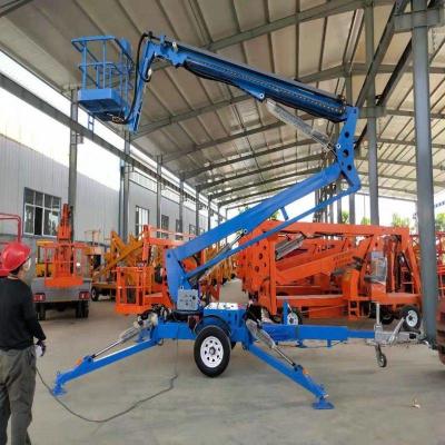 China PLC 16m Electric Lifting Platform Folding Arm Aerial Boom Lift for sale