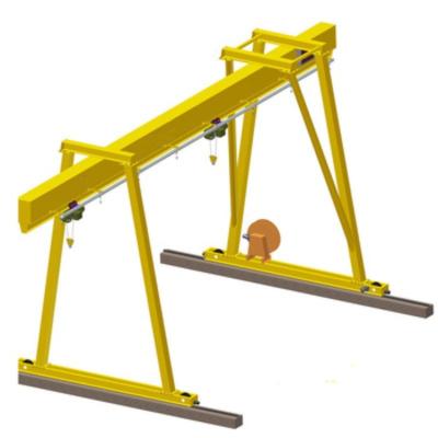 中国 Electric Travelling Single Girder Gantry Crane Rubber Tyred Mobile Gantry 5T 10T 販売のため