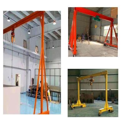 China Customized Span Electric Walking Mini Gantry Crane 4 Wheels A Frame Gantry Crane for sale