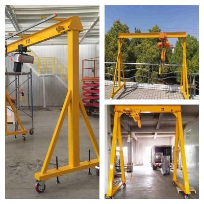 China Draagbare de Brugkraan 3 van de aluminiumlegering Ton Mobile Gantry Cranes Remote-Controle Te koop