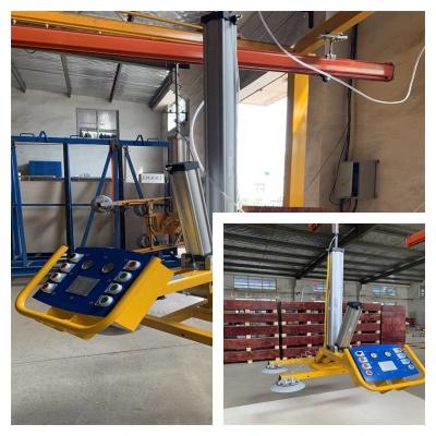 China 300-500kg Pneumatic Glass Lifter Glass Vacuum Lifting Equipment With Jib Crane for sale