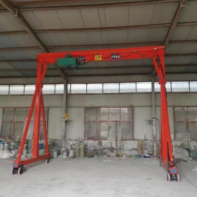 China Single Girder Gantry Crane With Wheels Electric Hoist  For Construction 3T 5T Te koop