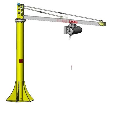 China Op maat gemaakte elektrische jib kraan met prestatie-staal ketenhef 500kg-3 ton capaciteit Te koop