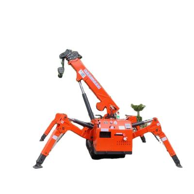 China Telescopic Steel Mini Spider Crane Electric Diesel Power 3-14 Ton Yellow / Blue / Black for sale