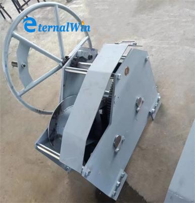 China Customizing drum 20kn 30kn 50kn Marine Manual Hand Winch For Boat Mooring / Towing for sale