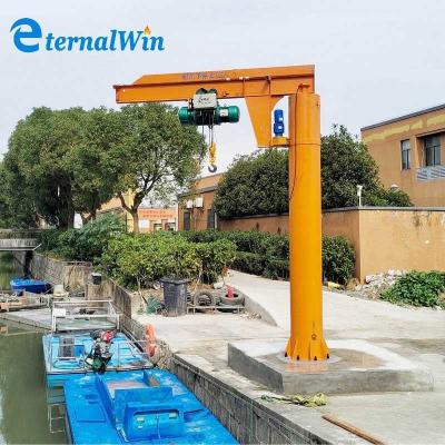 Chine Workshop platform cantilever ground wall mounted columned yellow red industrial jib crane à vendre