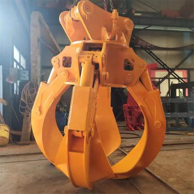 China Hochwertige Hydraulik-Orange Peel Excavator Greifer für Stahlschrott zu verkaufen