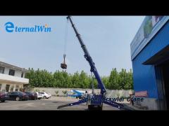 Hydraulic Spider Crawler Crane 5T 8T 22M Height Remote Control