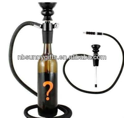 China Aluminum Alloy Wine Shisha Hookah Glass Bottle Hookah Samll Hookah for sale