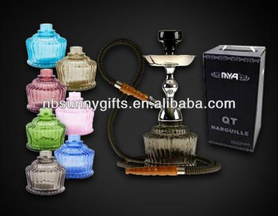 China Large MYA Quarter Glass Shisha China Shisha Factory Quarter Mya Glass Shisha Chicha Glass Hookah High Quality Zinc Alloy Hookah for sale