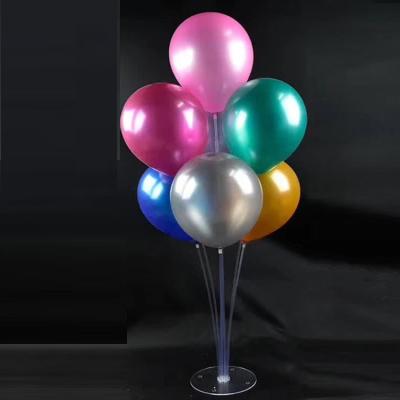 China Advertising Toy 70cm Plastic Clear Bases With Sticks Table Balloon Holder For Birthday Party Decoration Reusable Clear Balloon Stand for sale