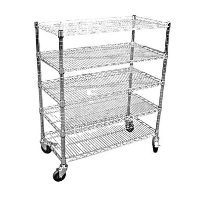 China Wholesale Durable Storage DLPO Factory Stainless Steel Wire Mesh Shop Trolley for sale