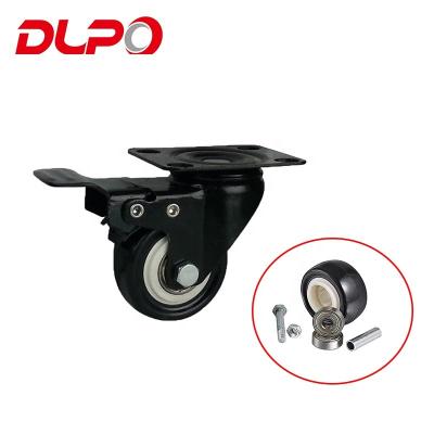 China swivel & Dlpo factory direct sale 2 inch rigid caster, furniture wheel caster, PVC/PU/TPR universal office chair locking wheel for sale