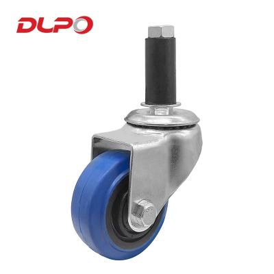 China swivel & DLPO Rigid Dustproof Swivel Adapter Stem Caster Elastic Rubber Expanding Wheels for sale