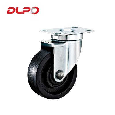 China High Temperature Resistant PIVOT DLPO 75mm Swivel Caster Plate Black Phenolic Caster Wheel for sale