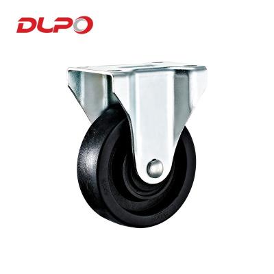 China 5 Inch Rigid DLPO Galvanized Rigid Heat Resistant Black Phenolic Caster Wheel For Tool Cart for sale