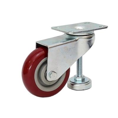 China swivel & DLPO Rigid Adjustment Caster Wheels With Heavy Duty Adjustable Foot Cup Caster for sale