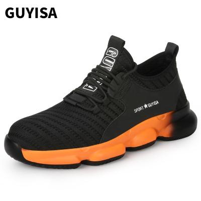 China GUYISA Fashion Toe Light Weight Steel Toe Safety Shoes Men's Steel Toe Boots Casual Safety Shoes for Men for sale