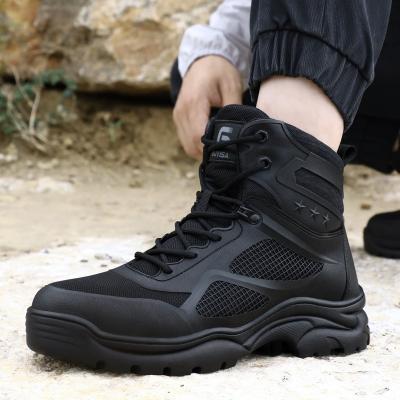 China Work Safety Steel Toe GUYISA Anti-skid Rubber Sole Steel Toe Safety Boots For Men for sale