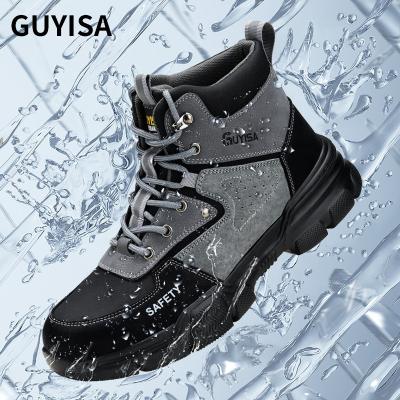 China New GUYISA Steel Toe CE Certified Light Weight Steel Toe Safety Boots Steel Toe Work Boots Outdoor Casual for sale