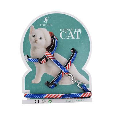 China Wholesale Stocked Customized Solid Comfortable Cat Single-Back Pet Traction Rope Harness Set Good Quality for sale