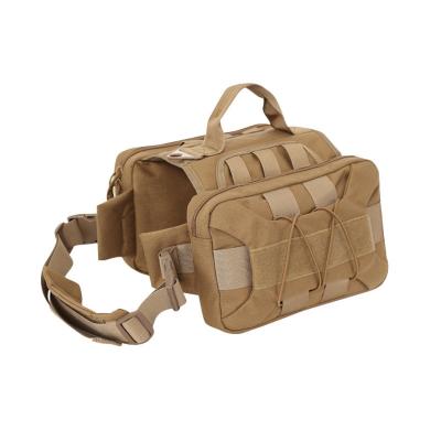 China Utility Dog DETACHED Military Nylon Tactical Vest Harness Dog Side Bags K 9 Handle Duty Dog Adjustable Military Tactical Vest Backpack for sale