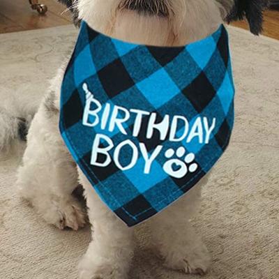 China Hot Selling Stocked Personalized Pet Bib Pet Bandana Dog Birthday Broken Bandana for sale