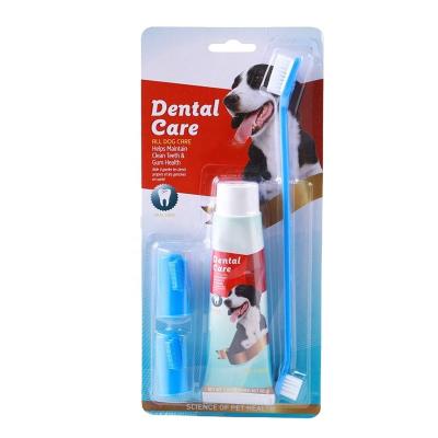 China Stocked Dog-Contains Toothpaste Kit, Dog Toothbrush and Fingerbrush - Pet Teeth Cleaning Kit, Dog Dental Care for sale