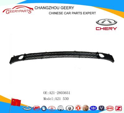 China ABS grill chery a21530 bumper spare parts for sale