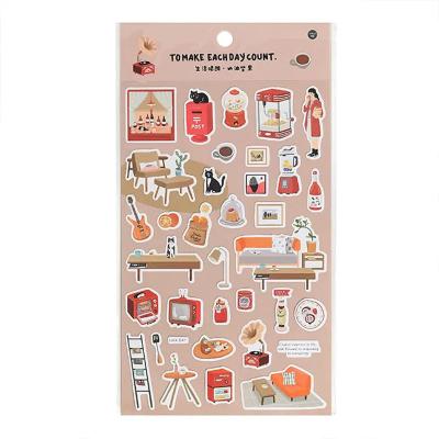 China Waterproof+Eco-friendly Paper 6 designs 1 pcs / set stickers foods series cute dailylife style kawaii decoration stickers pack for Diary Scrap Book for sale