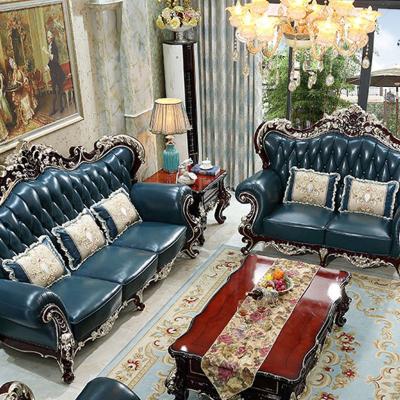 China High Quality Style Color Combination Leather Set Living Room Furniture Antique Europe Type Sofa for sale